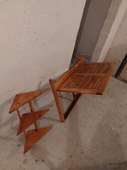 sklopný stolík+polica - 2