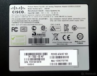 Brána VoIP CISCO ATA187 - 2
