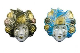 Závesne keramické masky - Benátky,Drevené modely lodí - 2