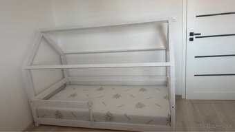 Domčeková posteľ pre deti s matracom - 2