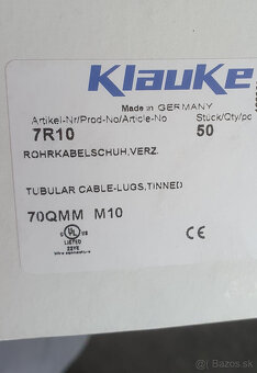 Klauke 7R10 lisovacie káblove oko - 2
