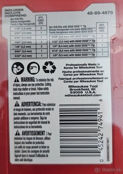 Milwaukee vrtáky Cobalt / Red Helix PACKOUT - 2