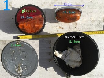 Svetlá a odrazové sklíčka na príves traktor vlečku - 2