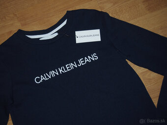 Calvin Klein dámska mikina tmavomodrá - 2