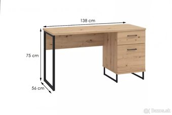 PÍSACÍ STOLÍK dub artisan - 2