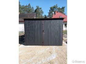 PLECHOVÁ GARÁŽ 3 x 6m GRAFIT MAT- Akciová cena - 2