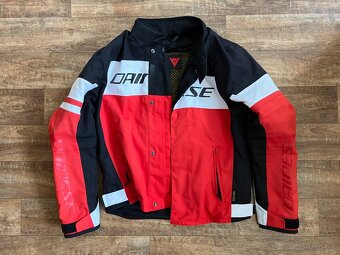Dainese Saetta D-Dry White/Lava Red/Black 52 Textilná bunda - 2