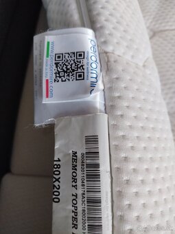 Prémiový vrchný matrac z pamäťovej peny 180x200cm - 2