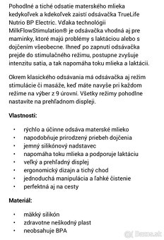 Odsavacka mlieka - 2