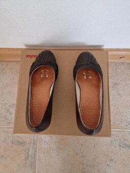 Kožené topanky 37 hnedé - 2