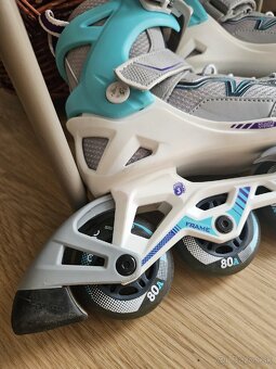 Detské inline korčule OXELO ,nastaviteľná veľkosť - 2