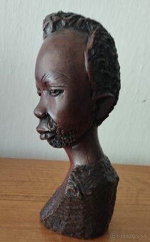 Drevená busta - Afrika - 2