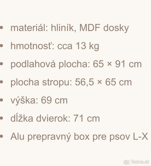 Prepravka pre psa “ALU”, 65€ - 2