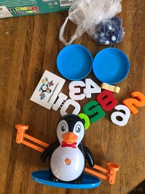 Vzdelávacia hra, váha s číslami - veľký tučniak - 2