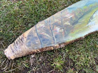 Obrázek krajina na dřevě - 2