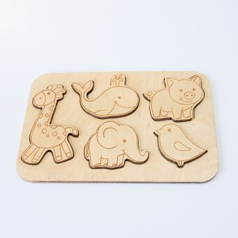 ÚPLNE NOVÁ drevená vkladačka zvieratká - 2