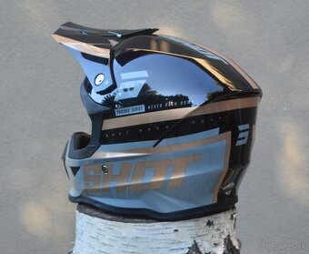 Prilba SHOT šedo čierna - 2