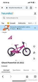 Detský bicykel Ghost 16” - 2