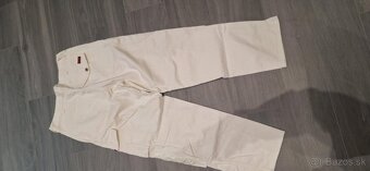 Monterkové nohavice krémové - 2