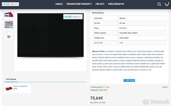 Čierna magneticka sklenena tabula - 2