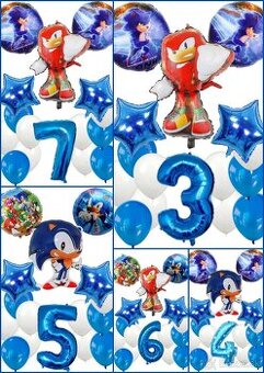 Nové balóny Ježko Sonic 68cm/ Knuckles 82cm - AŽ 15/16/17ks - 2