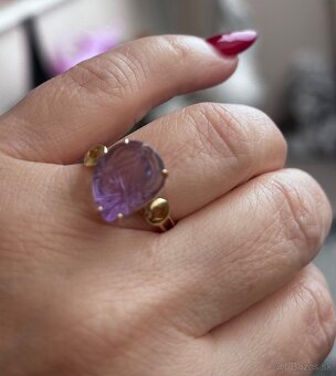Zlatý prsteň s Ametystom - 2