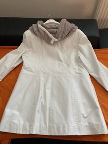 Kabát kožený biely - 2