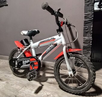 DINO Bikes Detský bicykel 14" - biely - 2