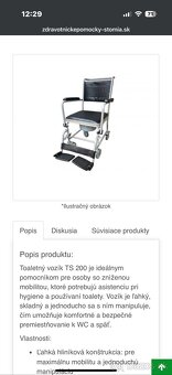 Toaletný invalidný vozík TS200 - 2