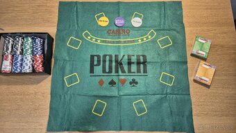 Sada na poker Texas holdem - plátno, žetóny, karty - 2
