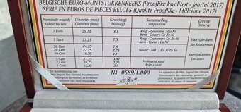 Belgicko 2017 - Oficiálna ročníková sada PROOF - 2