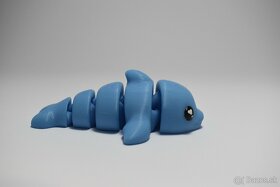 mini ohybný delfín - 3D tlač - "Handmade" - 2