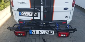 Nosič bicyklov na ťažné – MFT na 3 bicykle, 80 kg, sklopný, - 2