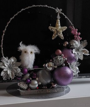 Vianočná dekorácia Sovička - 2