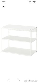 Platsa otvorený policový diel, biela farba - 2