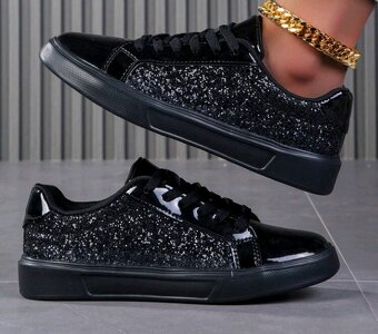 Čierne lesklé tenisky - 2