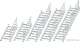 Exteriérové modulové kovové schody v pozinku - 2