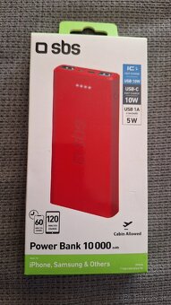 SBS Power bank 10000 mAh - NOVÁ - 2