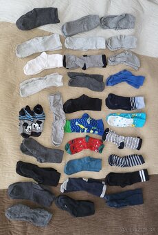 Ponožky velk. 31-34, 30 párov - 2