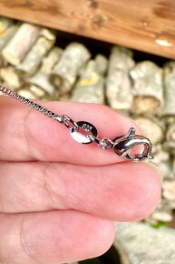 Nový strieborný náhrdelník s krištálikom - 2