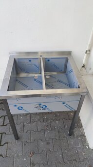 Gastro drez nerezový kuchynský jednodrez, dvojdrez, umývadlo - 2