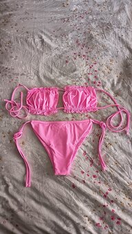 Dámske plavky nové ružové veľkosť M - 2