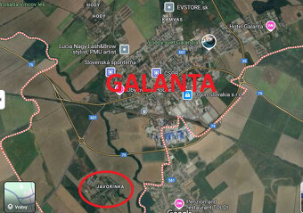 Investičný stavebný pozemok - Galanta/Javorinka - 1483m2 - 2