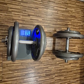 Jednoručky Insportline 2x32 kg Hamerton liatinové železné - 2