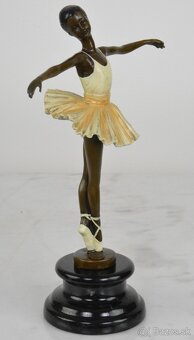 Bronzová soška - Baletka - kolorovaná - 2