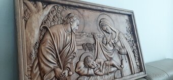 Drevený obraz 37×62cm hr.3 cm Svätá rodina - 2