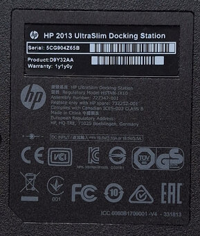 HP 2013 UltraSlim Docking Station + napajaci zdroj - 2