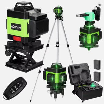 16-líniový samonivelačný laser 360° so zeleným lúčom a 2 bat - 2