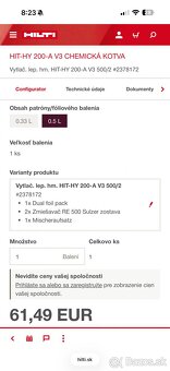 Hilti chemická kotva - 2