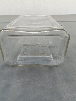 Starožitná sklenená fľaša 3 L - 2